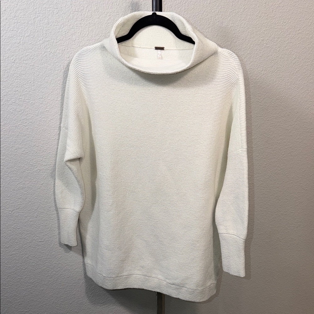 Free People Off-White Slouchy Cowl-Neck Sweater - Picture 4 of 11